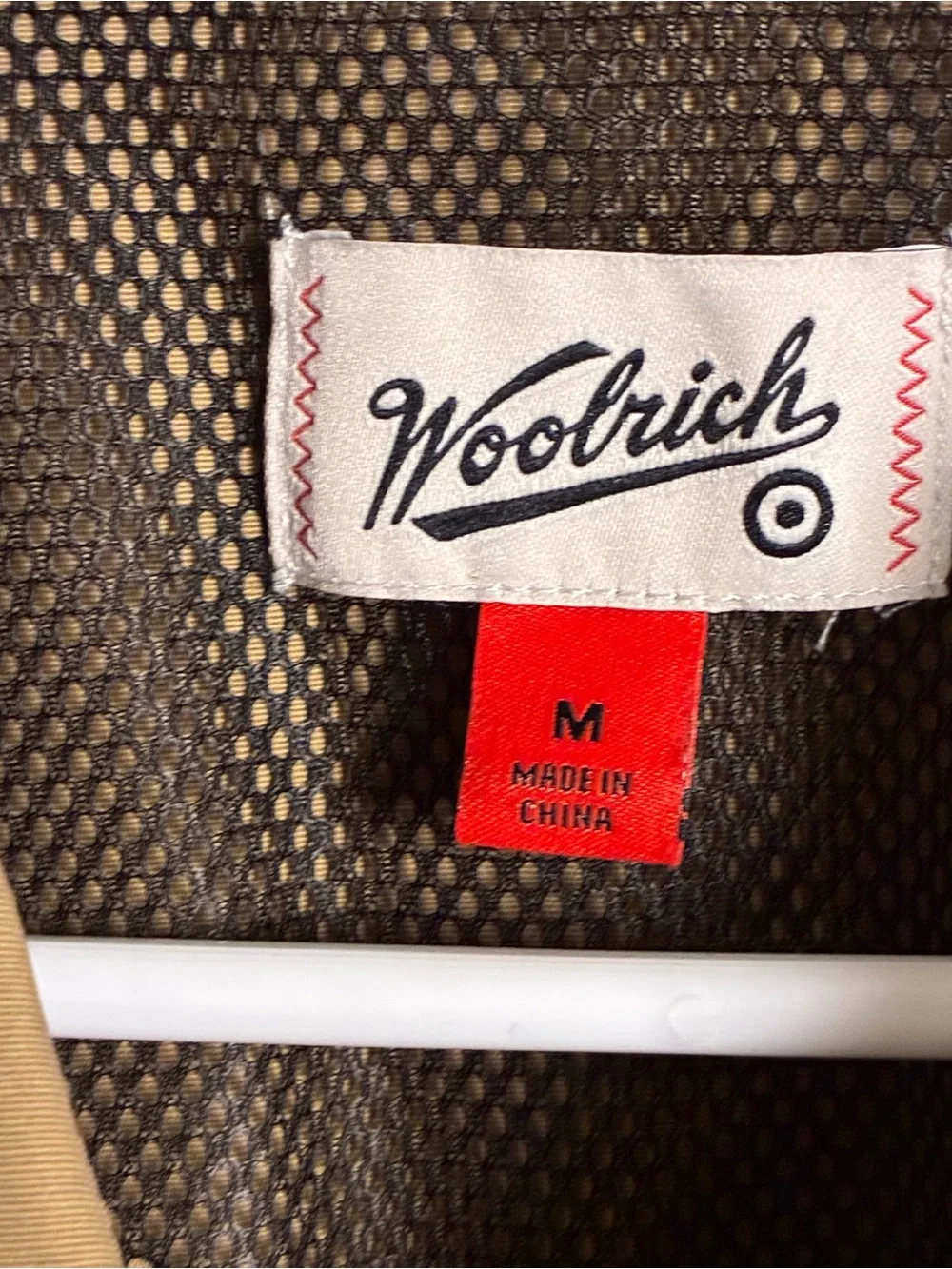 Woolrich Men's Light Khaki Button-Up Shirt Jacket